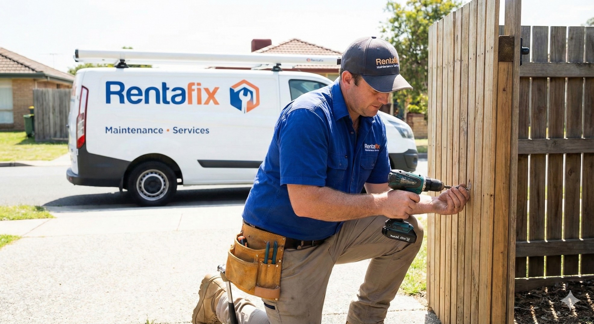 Professional handyman performing property maintenance and repairs - Rentafix maintenance services